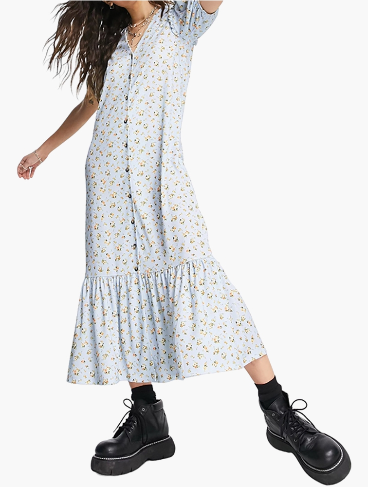 Topshop button deals through midi dress